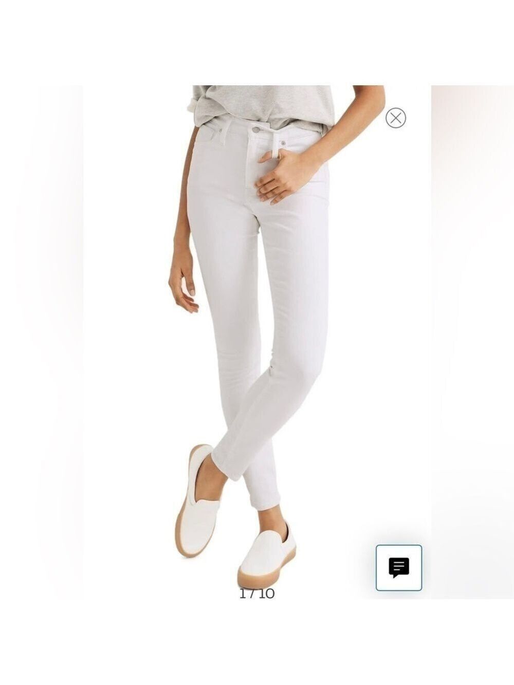 Madewell Curvy High Rise Skinny Jeans in Pure White